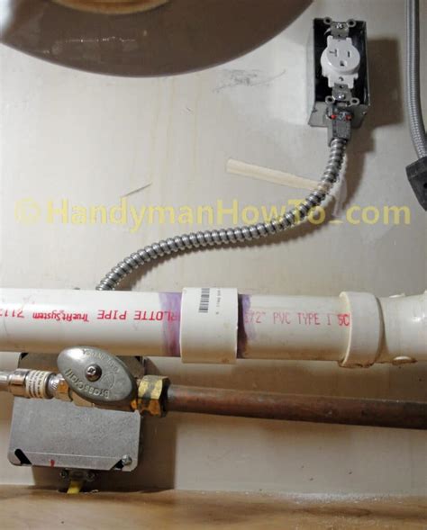 junction box under sink|electrical outlet under sink.